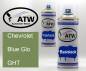 Preview: Chevrolet, Blue Glo, GHT: 400ml Sprühdose + 400ml Klarlack - Set, von ATW Autoteile West.